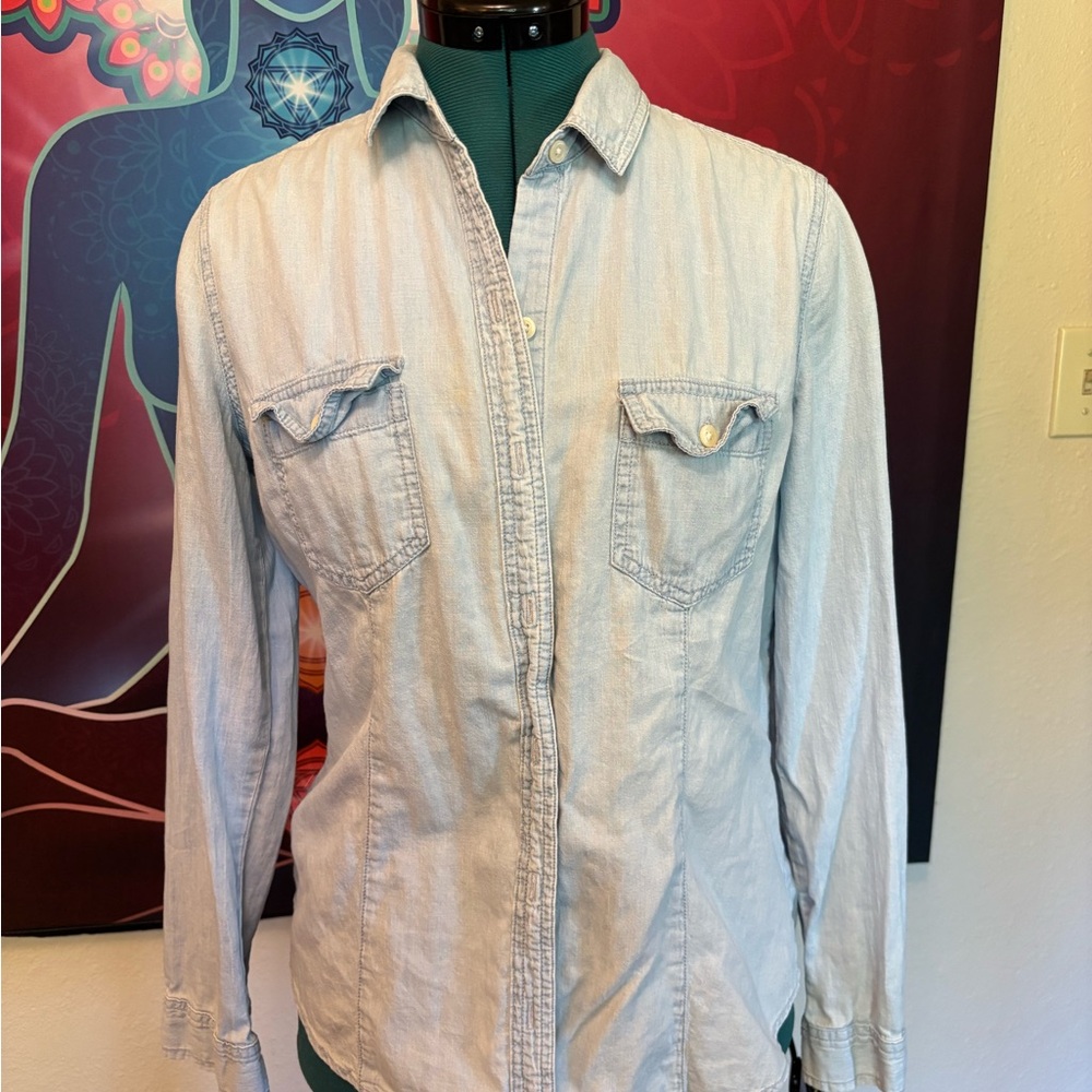 LOFT Light Blue Denim Shirt